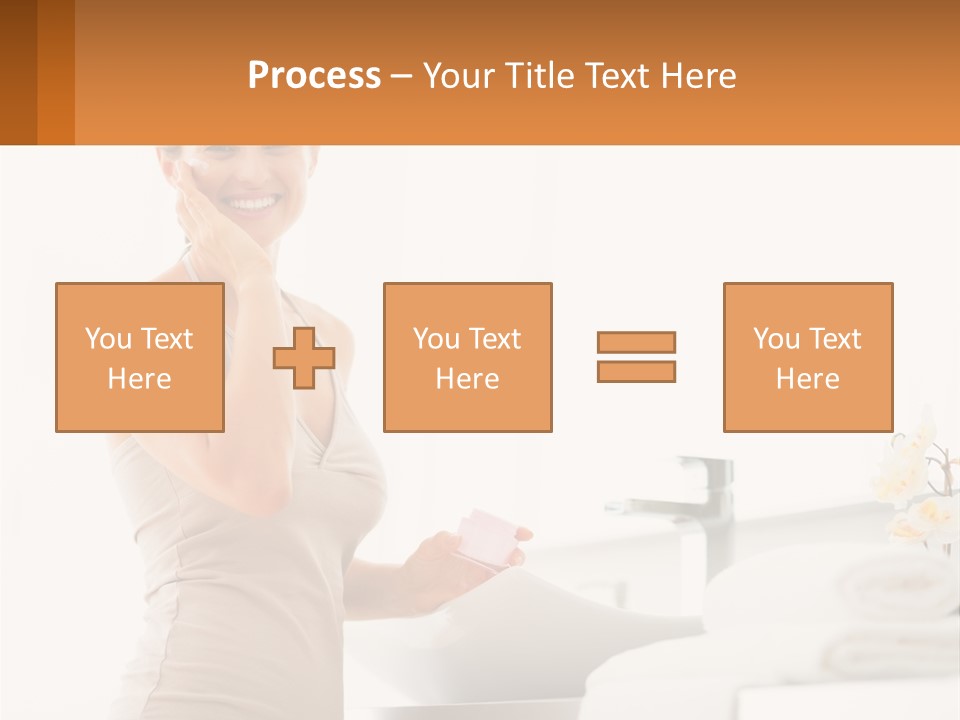 A Woman In A Tan Tank Top Holding A Soap Bar PowerPoint Template