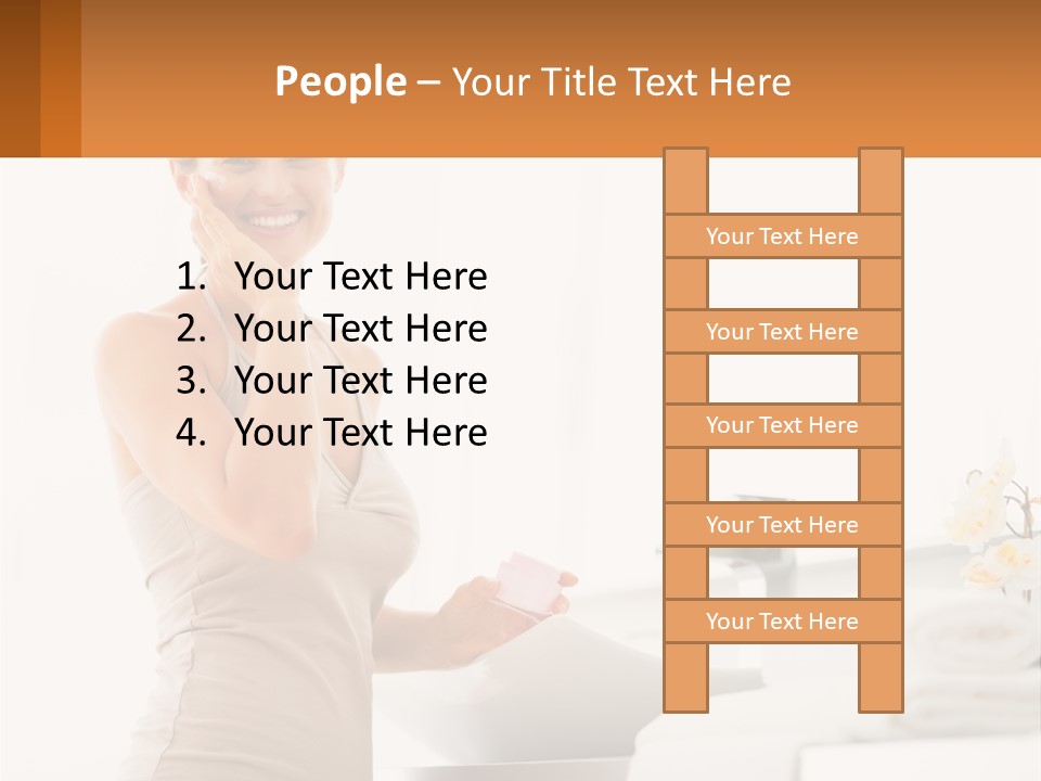 A Woman In A Tan Tank Top Holding A Soap Bar PowerPoint Template