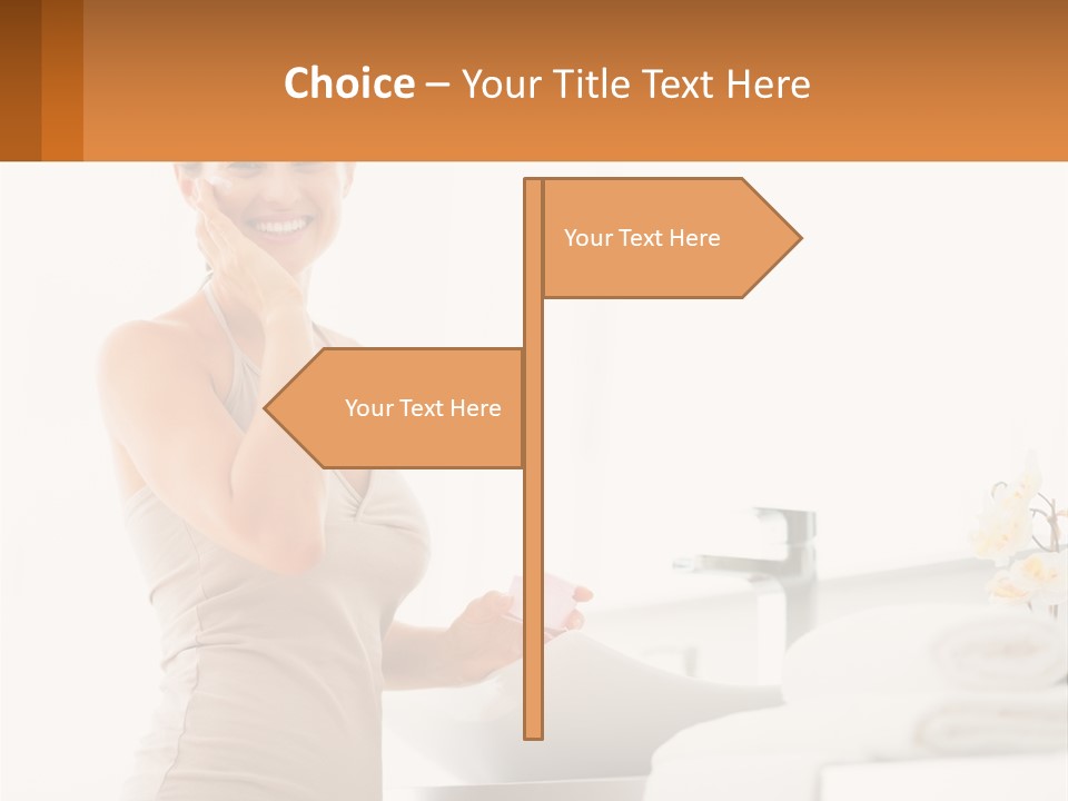 A Woman In A Tan Tank Top Holding A Soap Bar PowerPoint Template