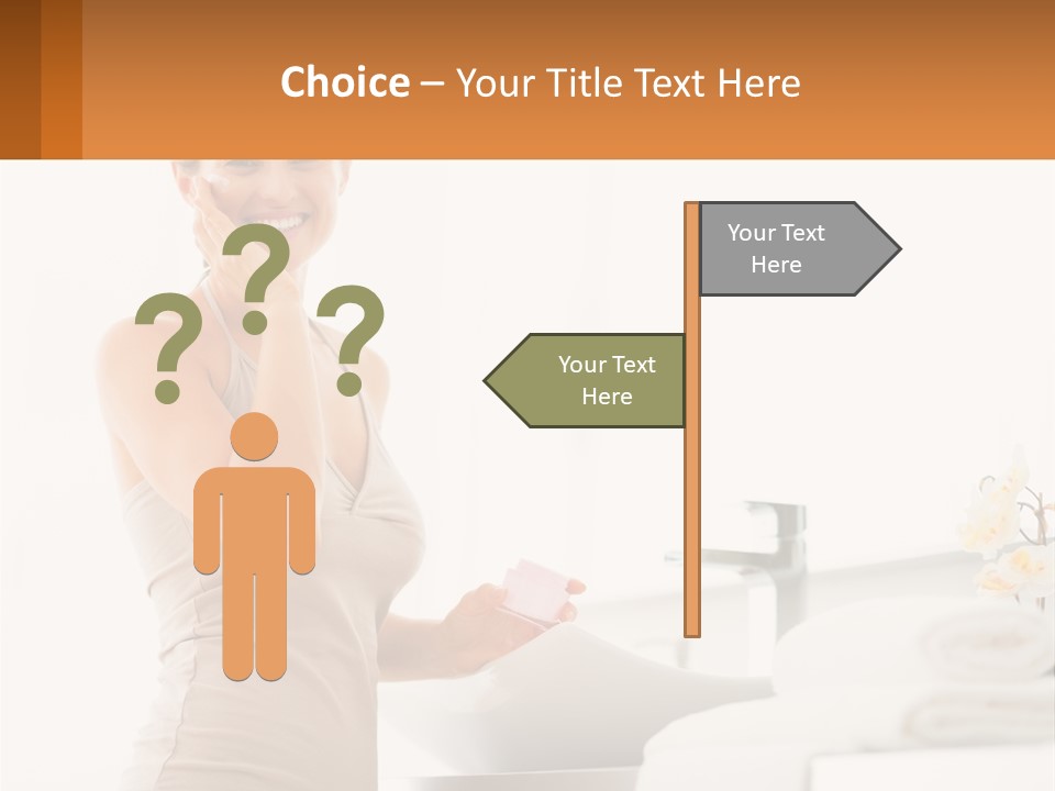 A Woman In A Tan Tank Top Holding A Soap Bar PowerPoint Template