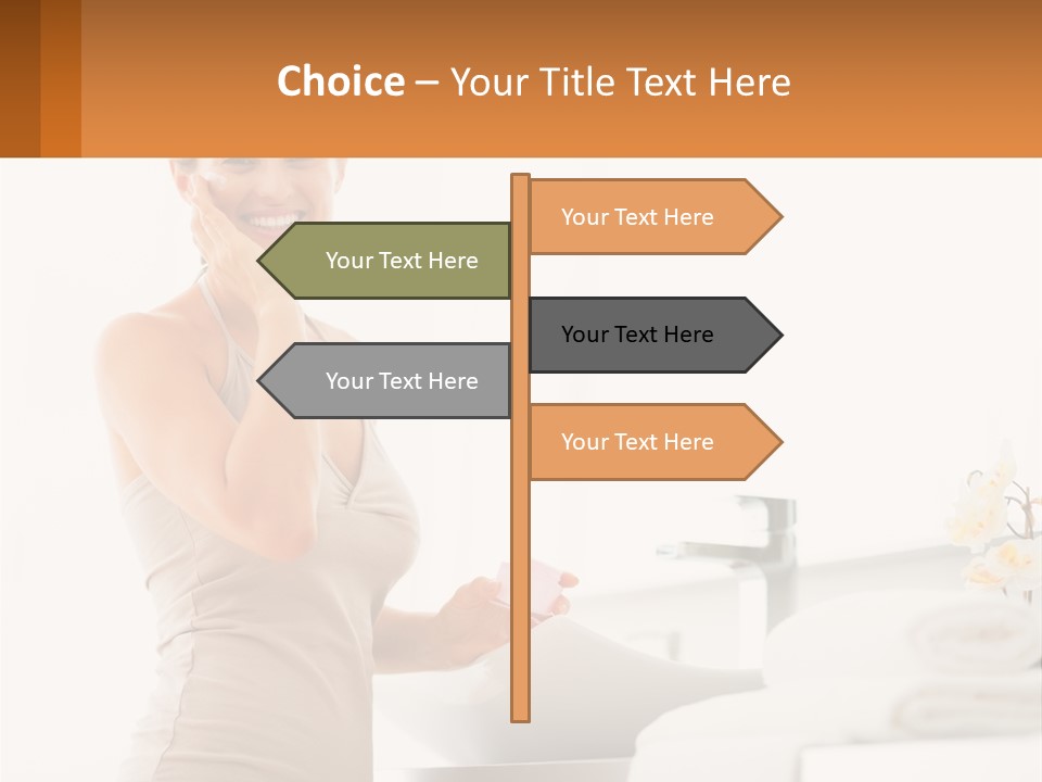 A Woman In A Tan Tank Top Holding A Soap Bar PowerPoint Template