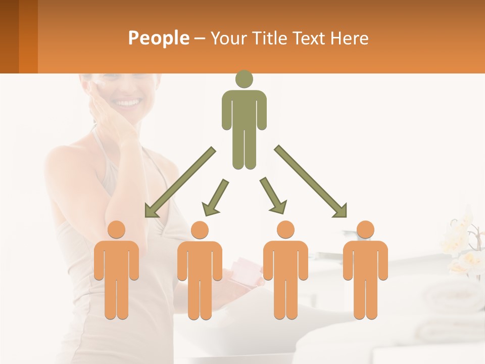 A Woman In A Tan Tank Top Holding A Soap Bar PowerPoint Template