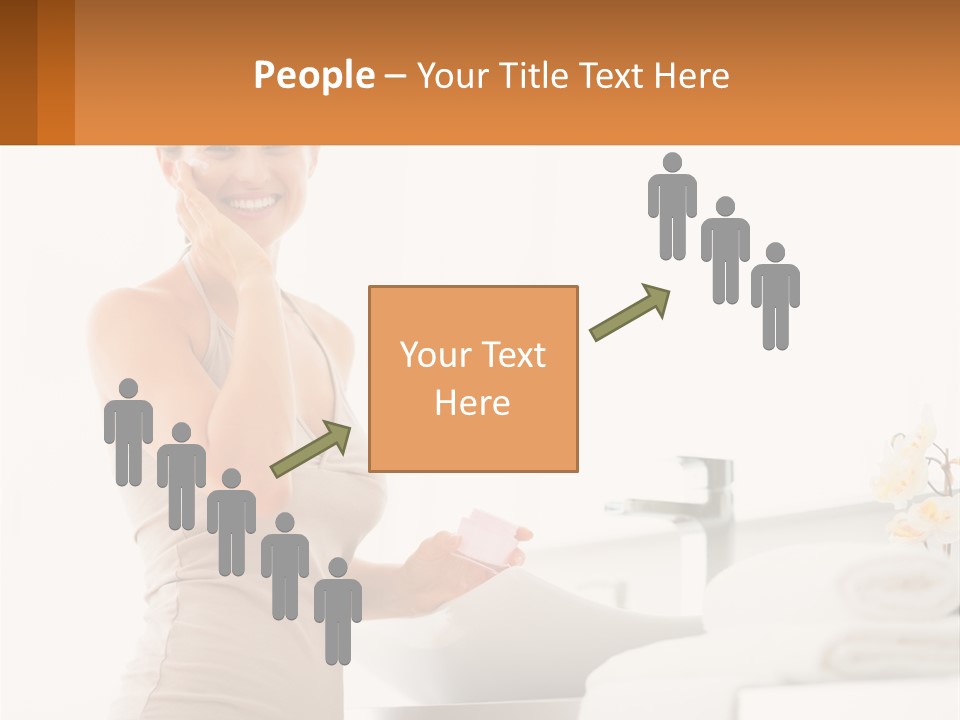 A Woman In A Tan Tank Top Holding A Soap Bar PowerPoint Template