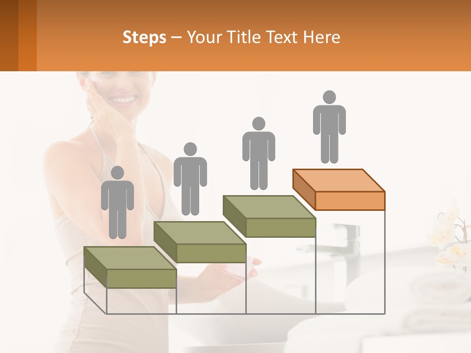 A Woman In A Tan Tank Top Holding A Soap Bar PowerPoint Template