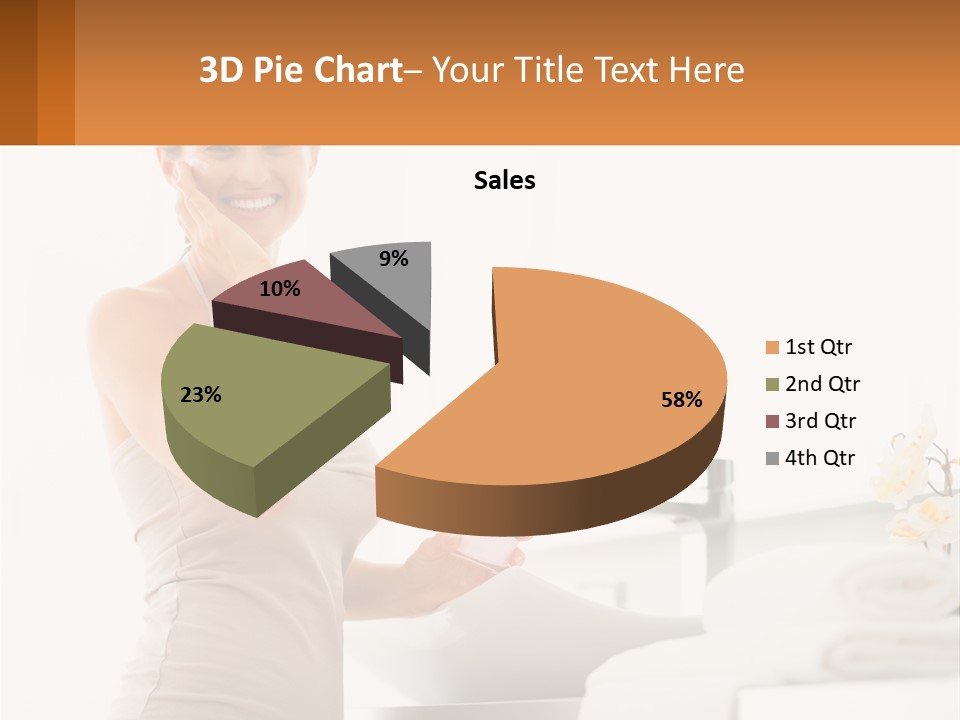 A Woman In A Tan Tank Top Holding A Soap Bar PowerPoint Template