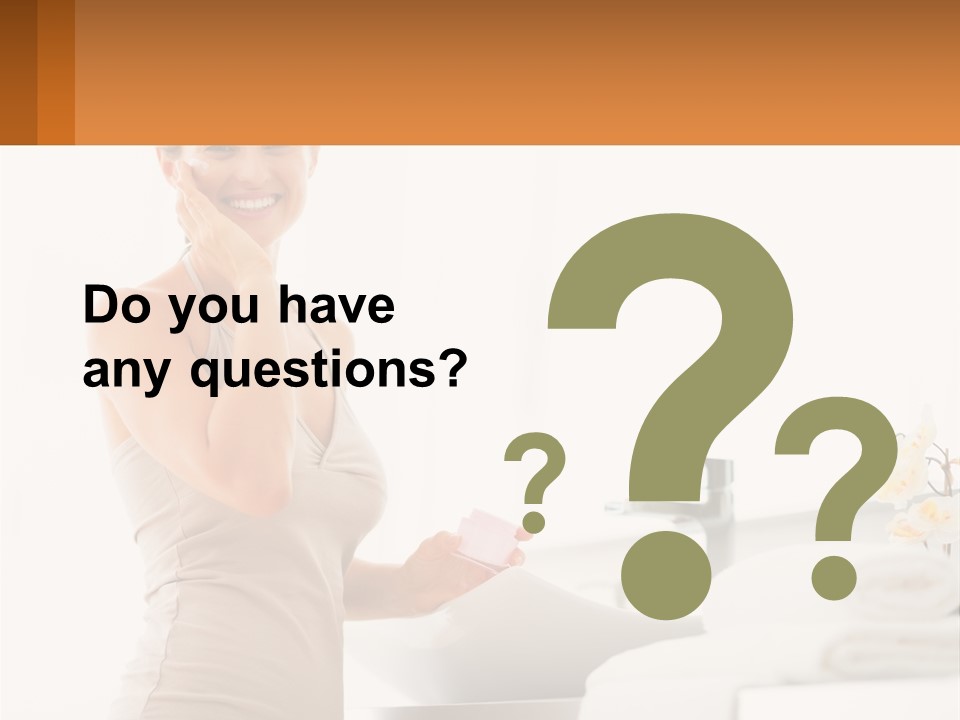 A Woman In A Tan Tank Top Holding A Soap Bar PowerPoint Template