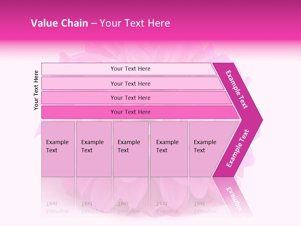 A Large Pink Flower On A White Background PowerPoint Template