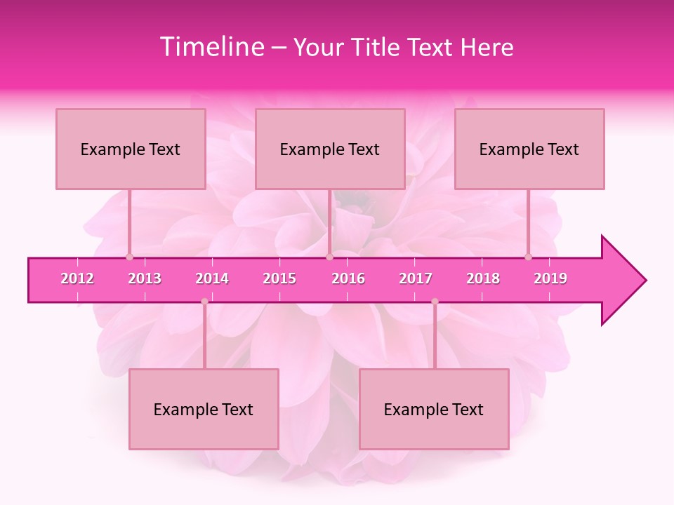 A Large Pink Flower On A White Background PowerPoint Template