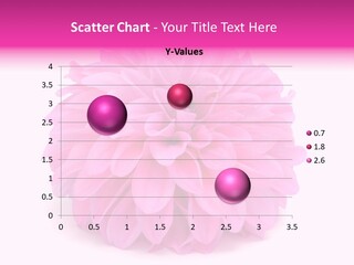 A Large Pink Flower On A White Background PowerPoint Template