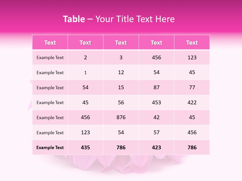 A Large Pink Flower On A White Background PowerPoint Template