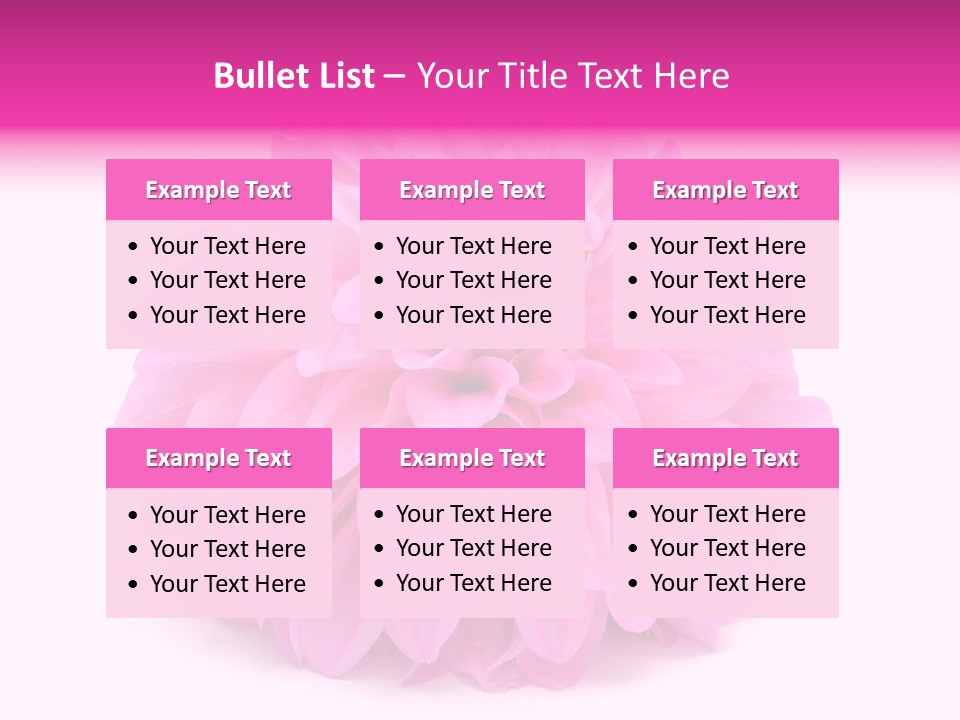 A Large Pink Flower On A White Background PowerPoint Template