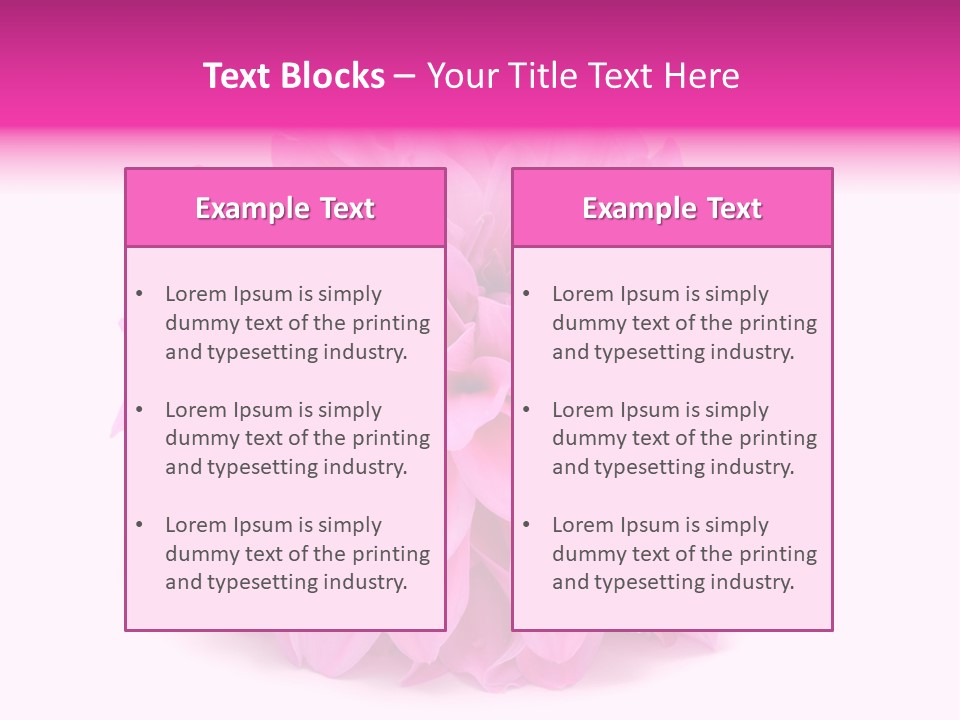 A Large Pink Flower On A White Background PowerPoint Template