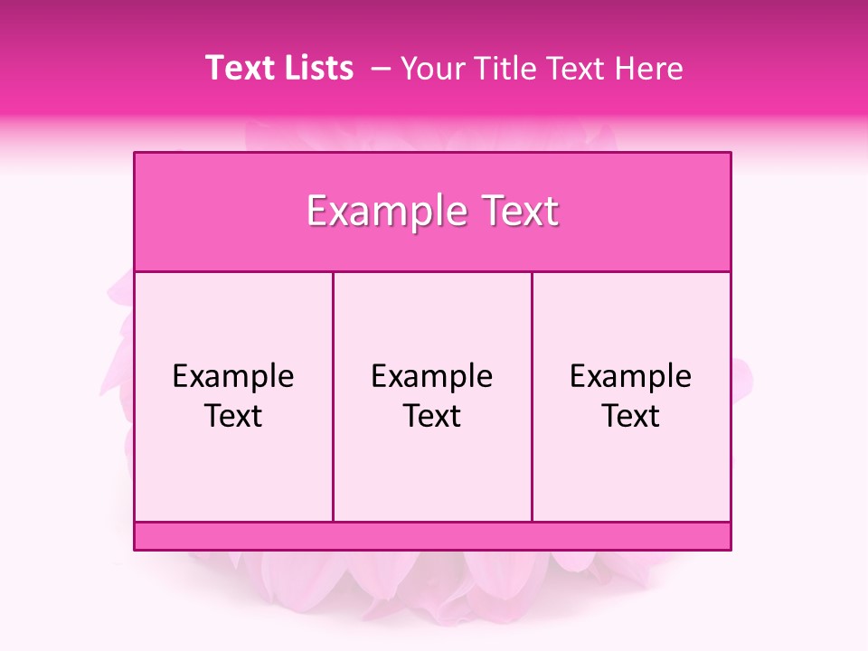 A Large Pink Flower On A White Background PowerPoint Template