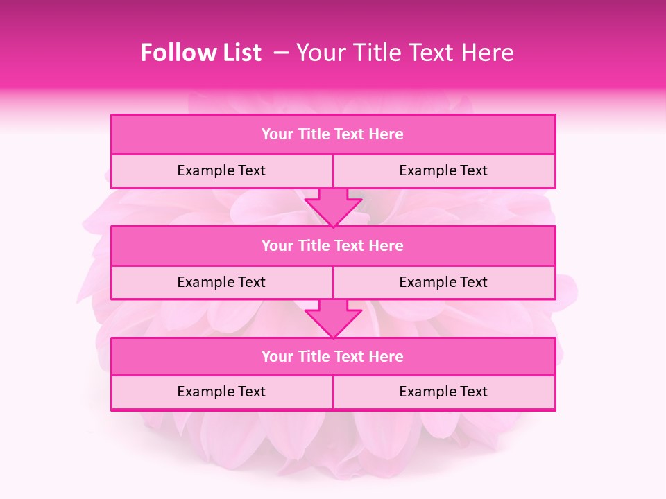 A Large Pink Flower On A White Background PowerPoint Template