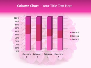 A Large Pink Flower On A White Background PowerPoint Template