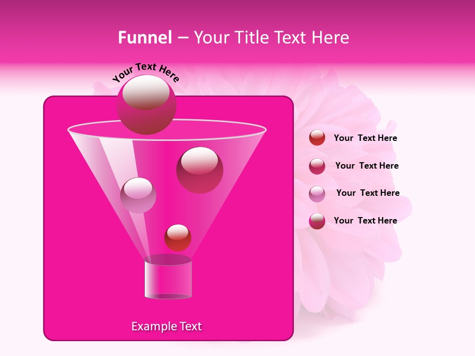 A Large Pink Flower On A White Background PowerPoint Template