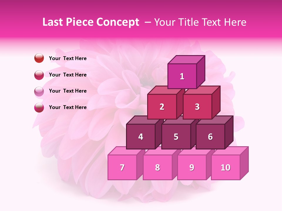 A Large Pink Flower On A White Background PowerPoint Template