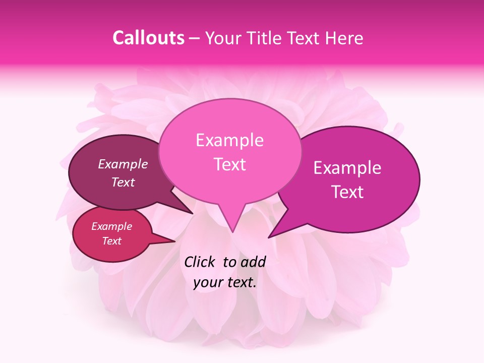 A Large Pink Flower On A White Background PowerPoint Template