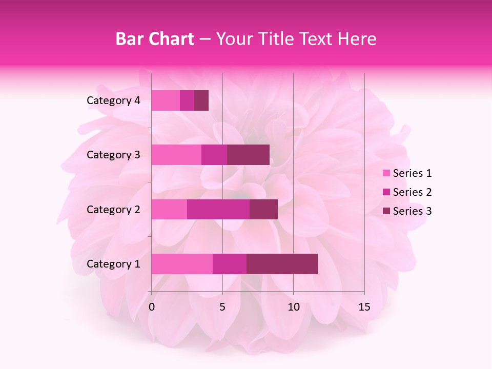 A Large Pink Flower On A White Background PowerPoint Template