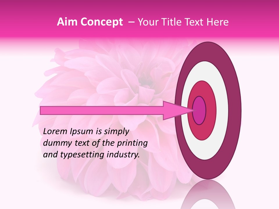 A Large Pink Flower On A White Background PowerPoint Template