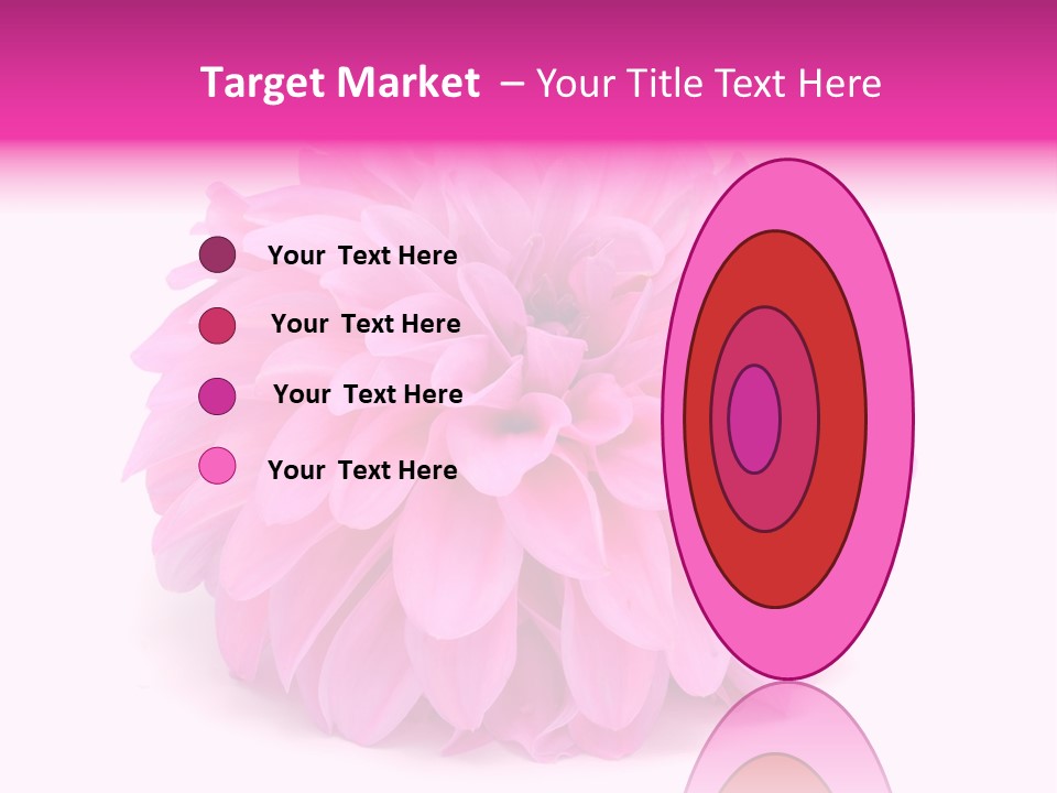 A Large Pink Flower On A White Background PowerPoint Template