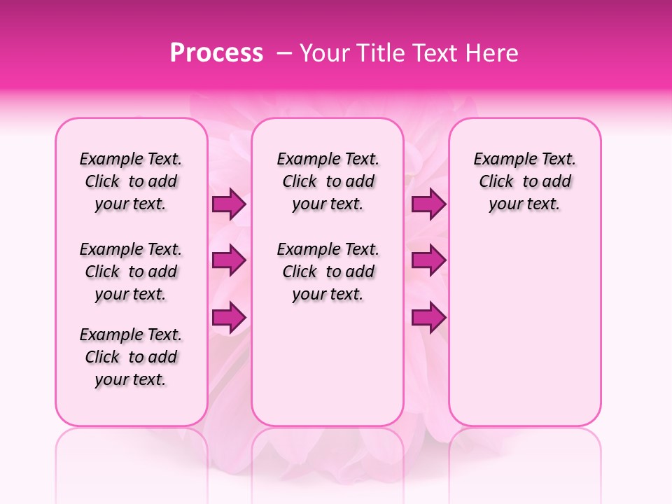 A Large Pink Flower On A White Background PowerPoint Template