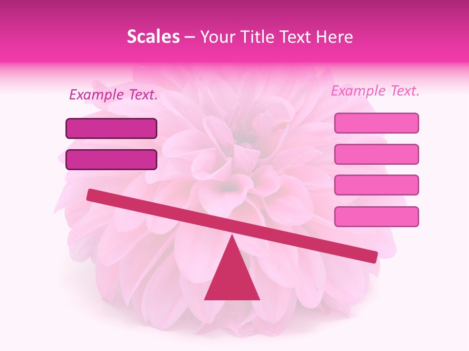 A Large Pink Flower On A White Background PowerPoint Template