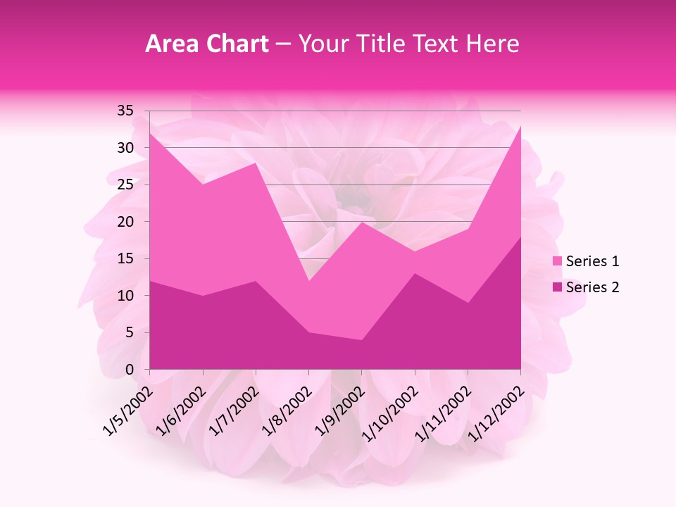 A Large Pink Flower On A White Background PowerPoint Template