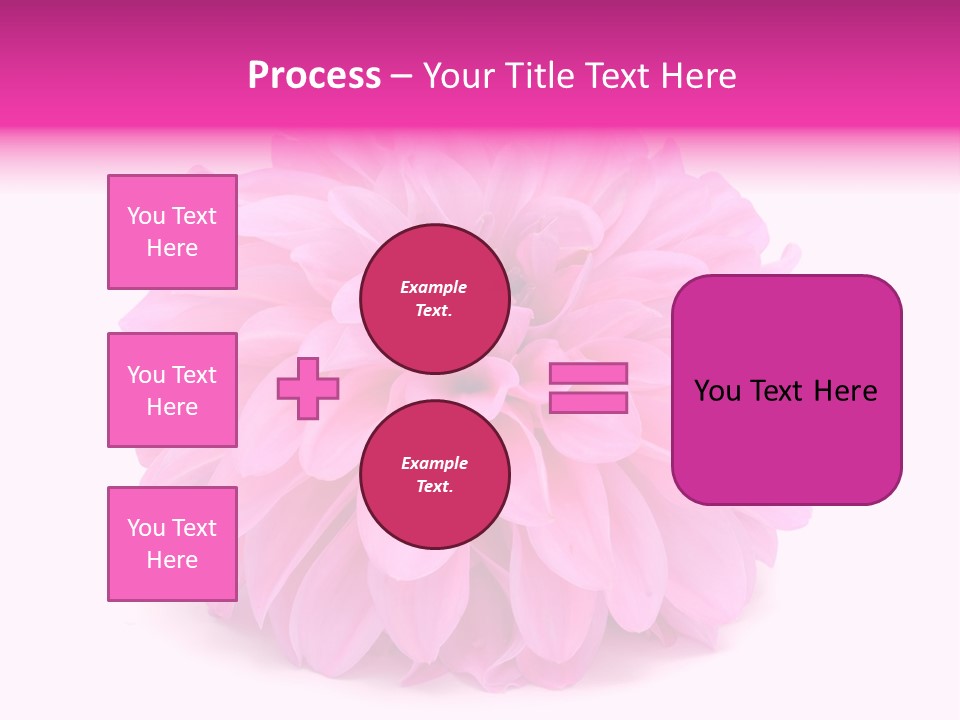 A Large Pink Flower On A White Background PowerPoint Template