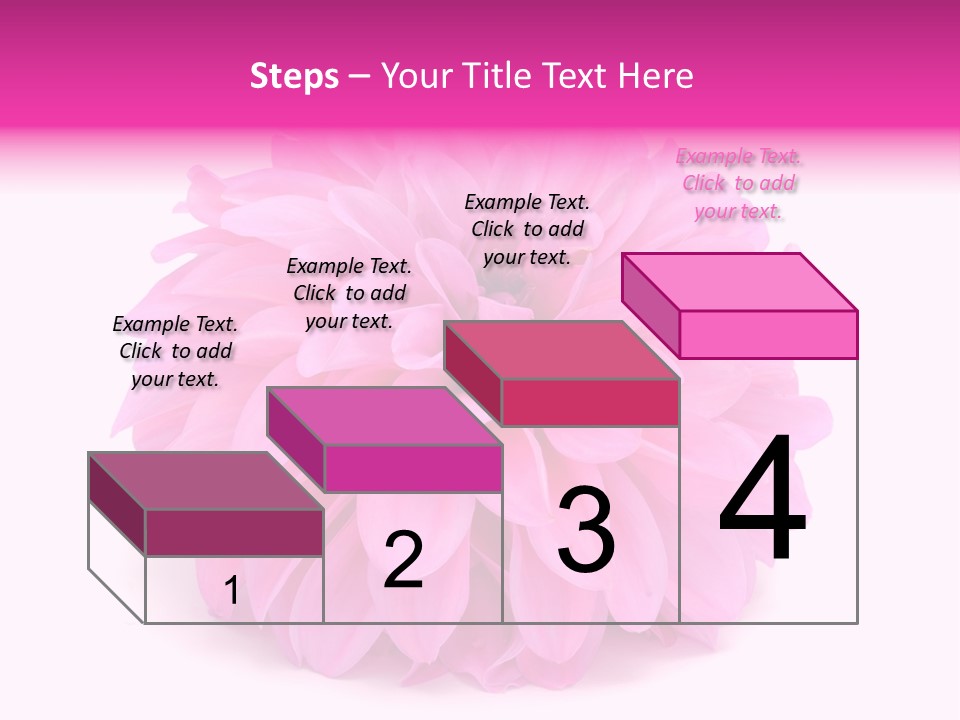 A Large Pink Flower On A White Background PowerPoint Template