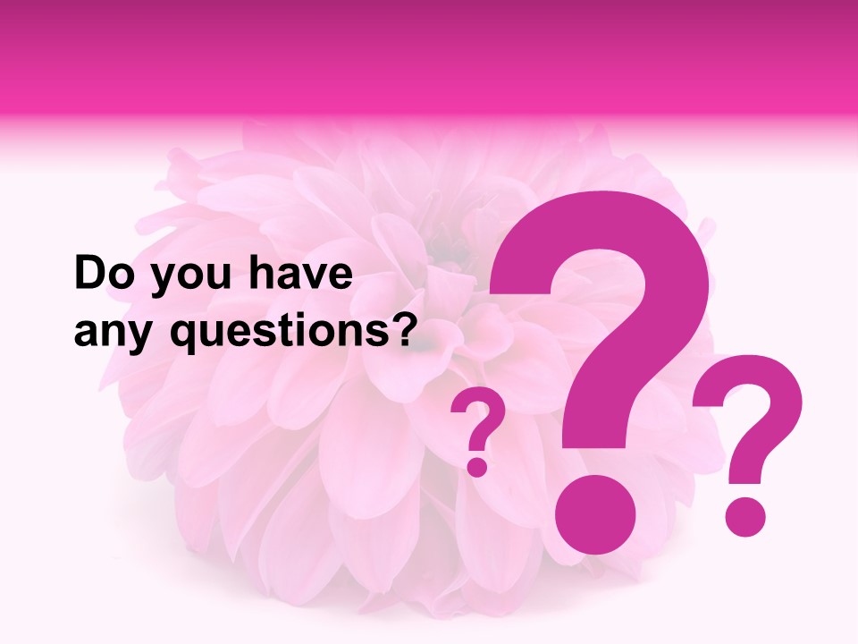 A Large Pink Flower On A White Background PowerPoint Template