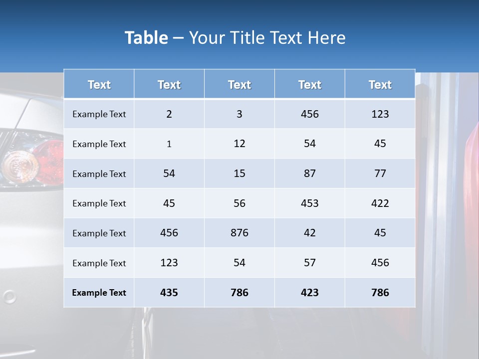 A Car Refueling At A Gas Station With A Gas Pump PowerPoint Template