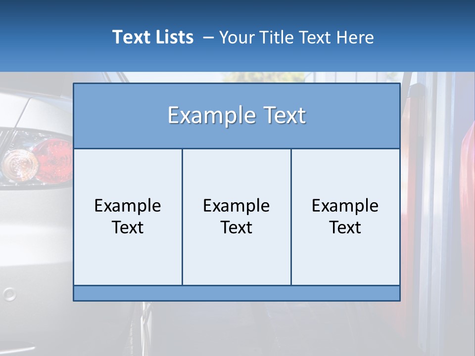 A Car Refueling At A Gas Station With A Gas Pump PowerPoint Template