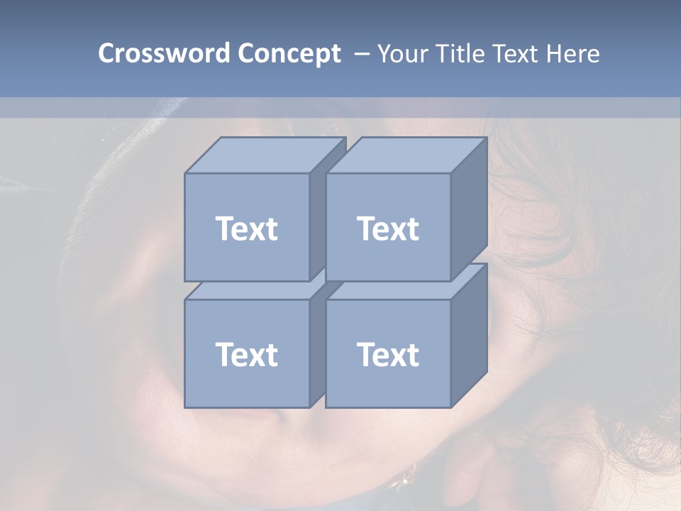 A Woman Is Smiling While Leaning Against A Wall PowerPoint Template