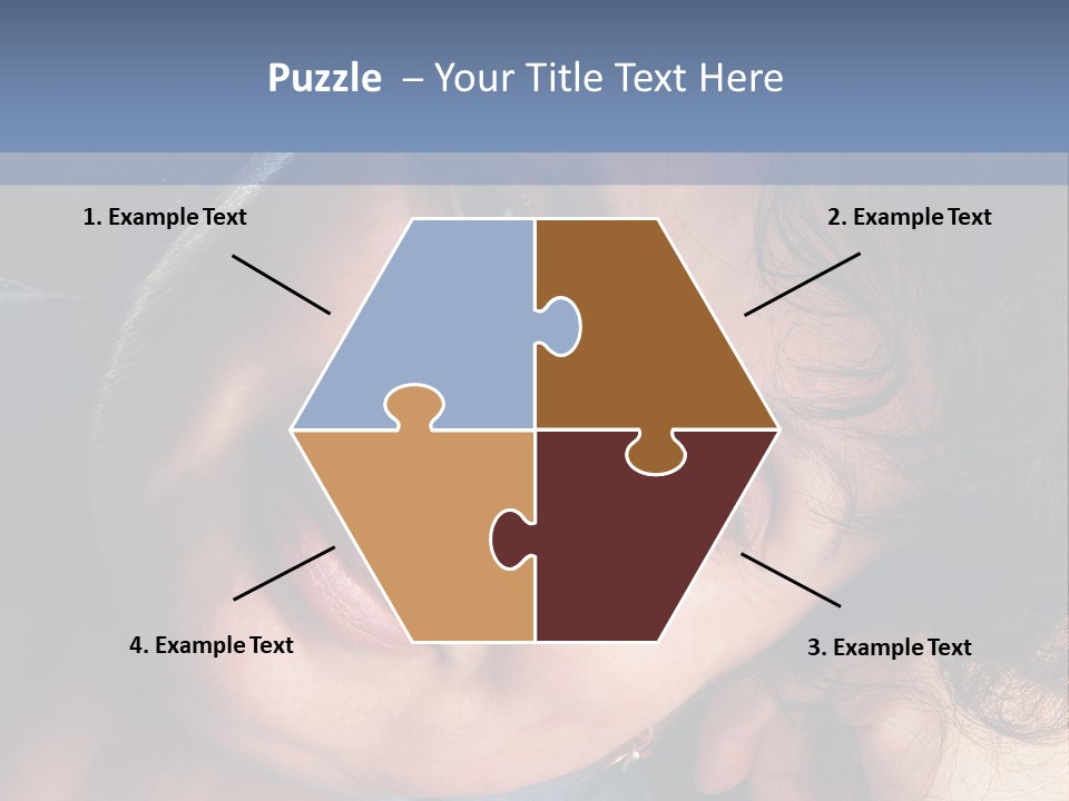 A Woman Is Smiling While Leaning Against A Wall PowerPoint Template