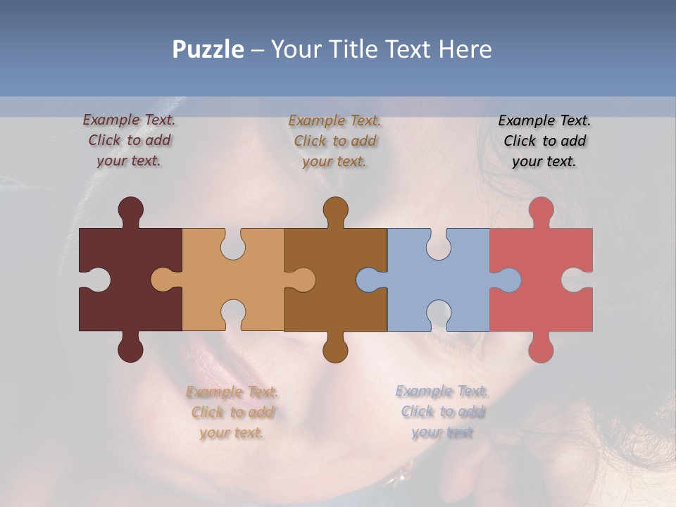 A Woman Is Smiling While Leaning Against A Wall PowerPoint Template