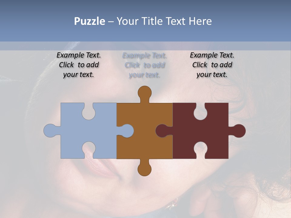 A Woman Is Smiling While Leaning Against A Wall PowerPoint Template