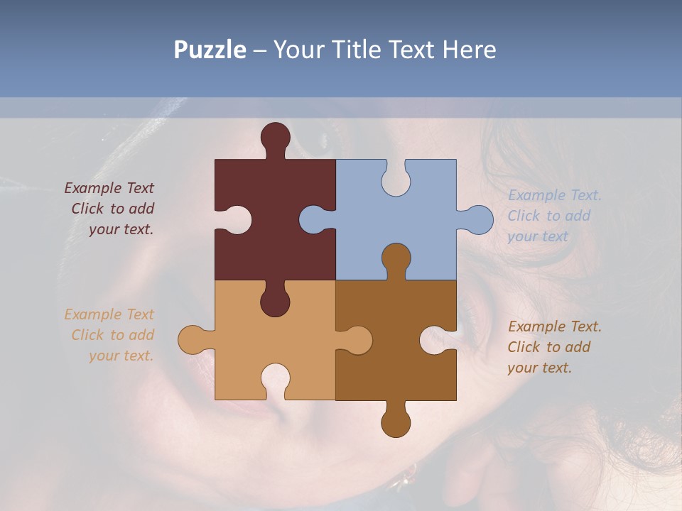 A Woman Is Smiling While Leaning Against A Wall PowerPoint Template