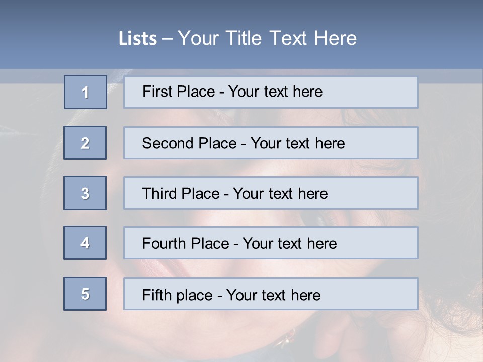 A Woman Is Smiling While Leaning Against A Wall PowerPoint Template