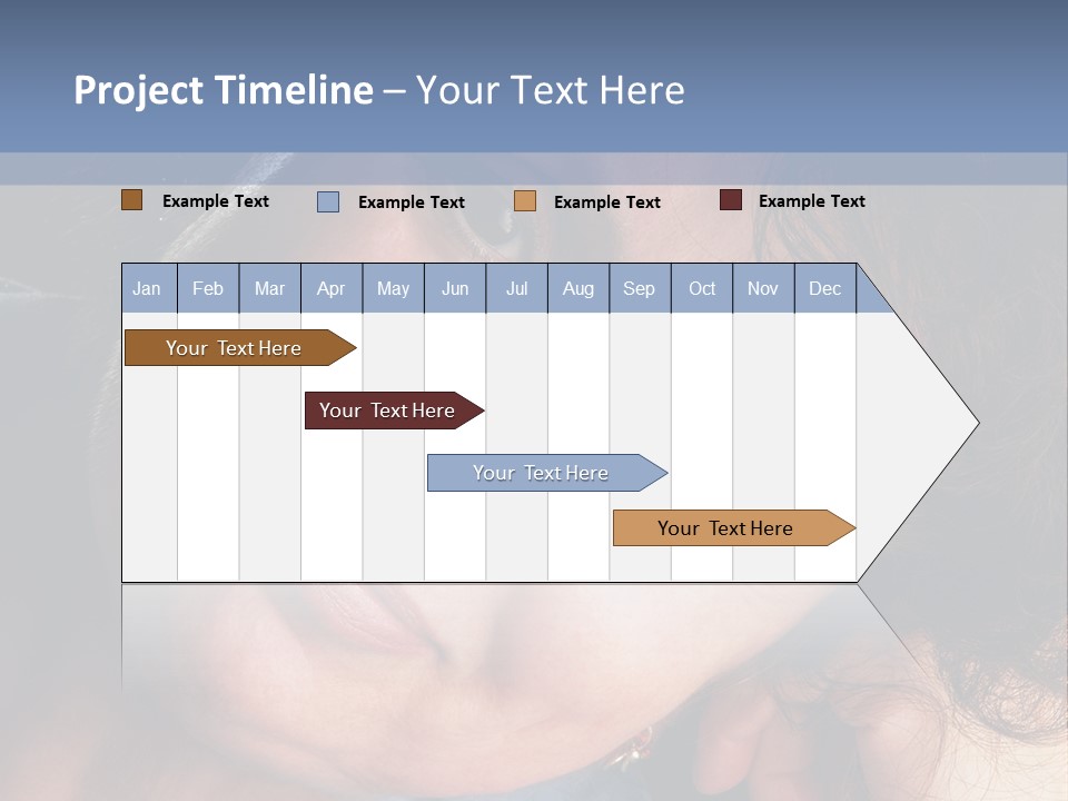 A Woman Is Smiling While Leaning Against A Wall PowerPoint Template