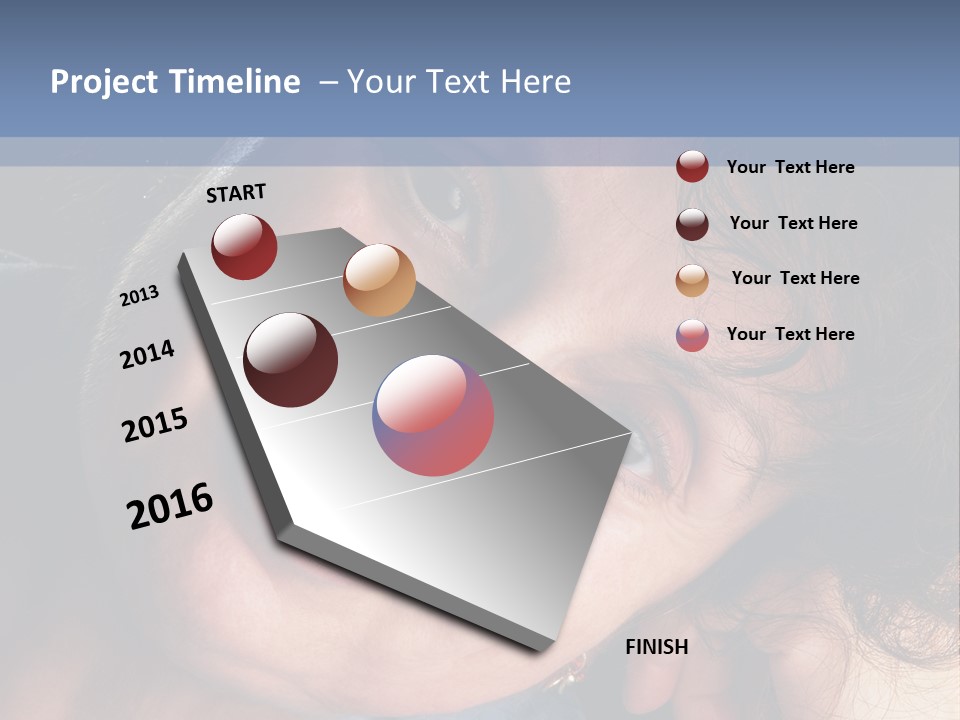 A Woman Is Smiling While Leaning Against A Wall PowerPoint Template