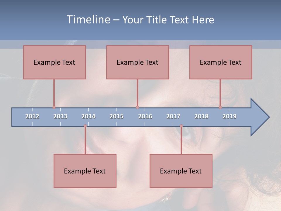 A Woman Is Smiling While Leaning Against A Wall PowerPoint Template