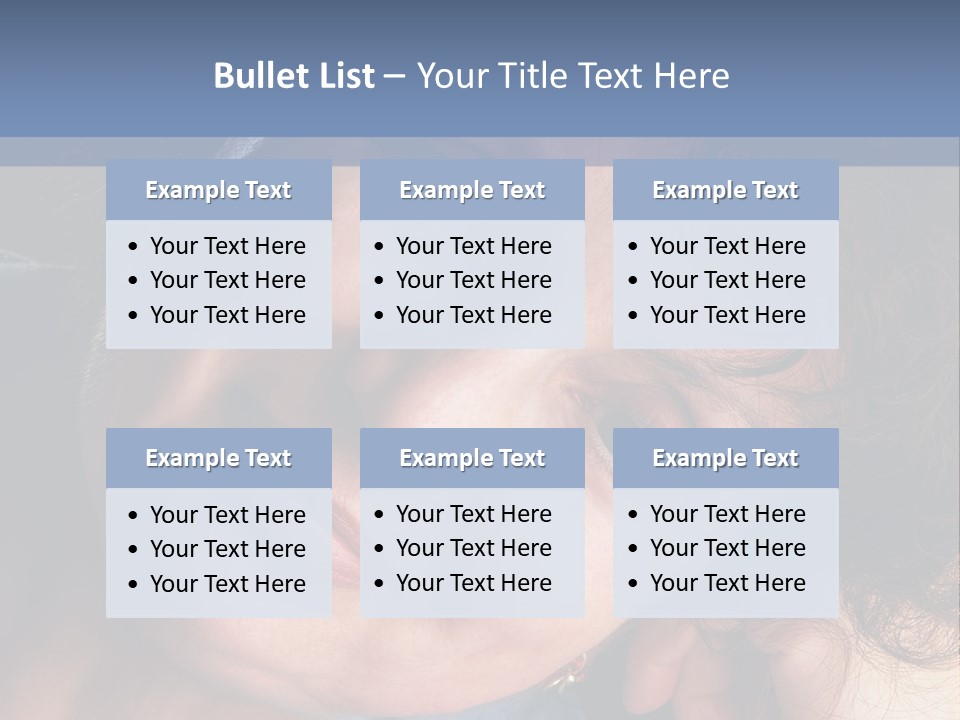 A Woman Is Smiling While Leaning Against A Wall PowerPoint Template