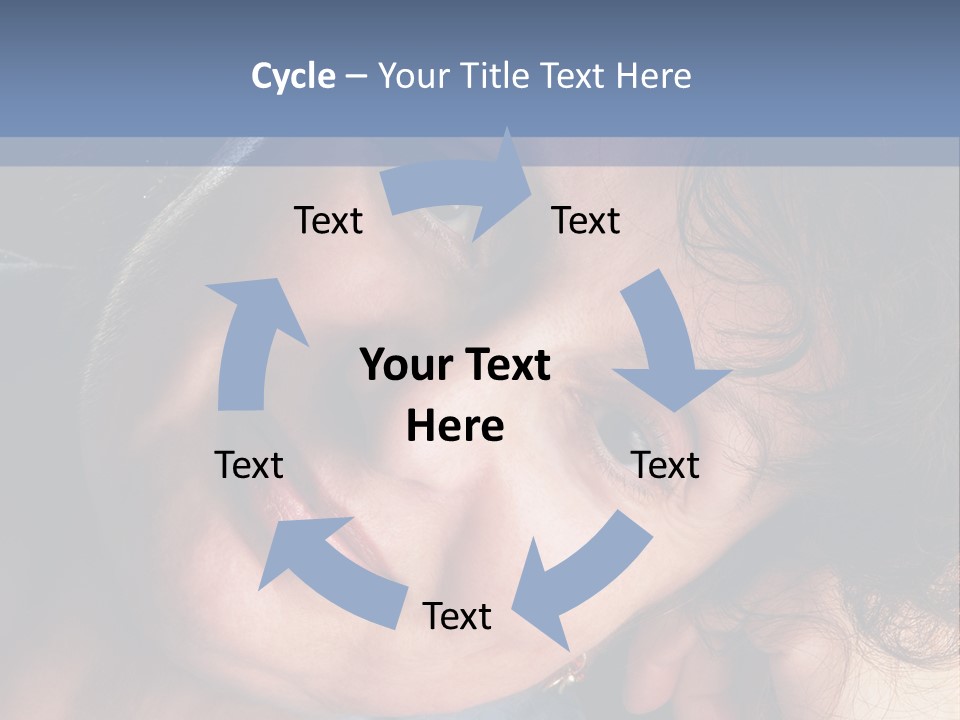 A Woman Is Smiling While Leaning Against A Wall PowerPoint Template