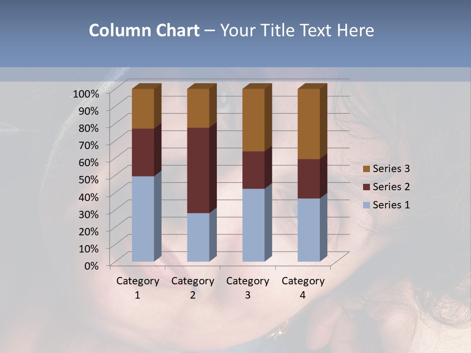 A Woman Is Smiling While Leaning Against A Wall PowerPoint Template