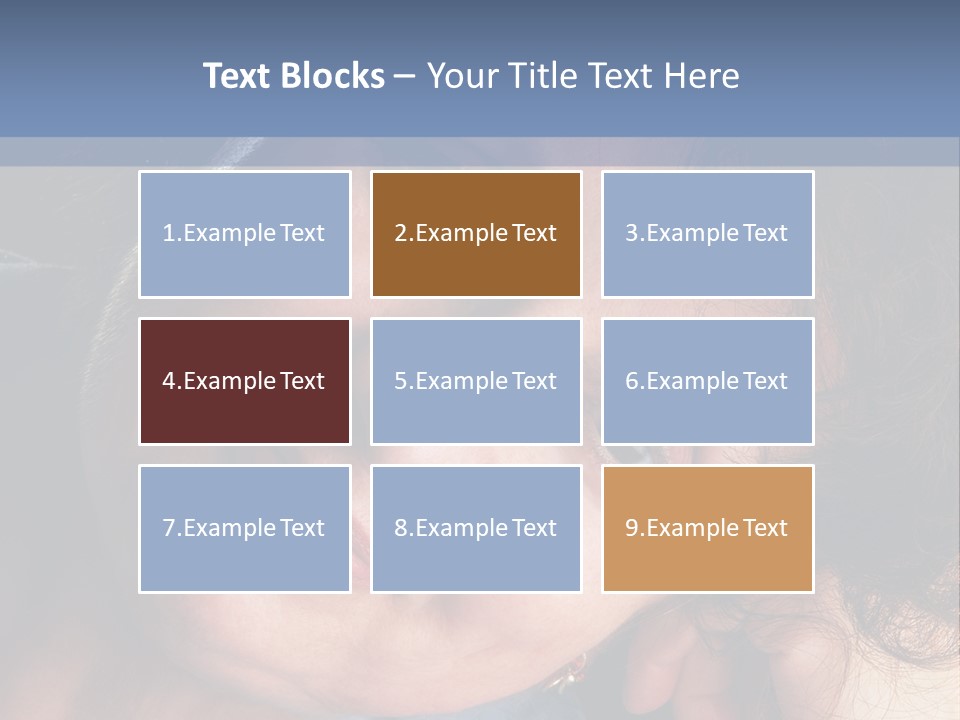 A Woman Is Smiling While Leaning Against A Wall PowerPoint Template