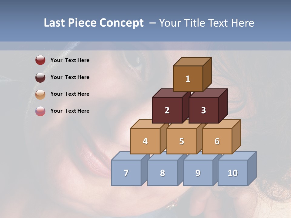 A Woman Is Smiling While Leaning Against A Wall PowerPoint Template