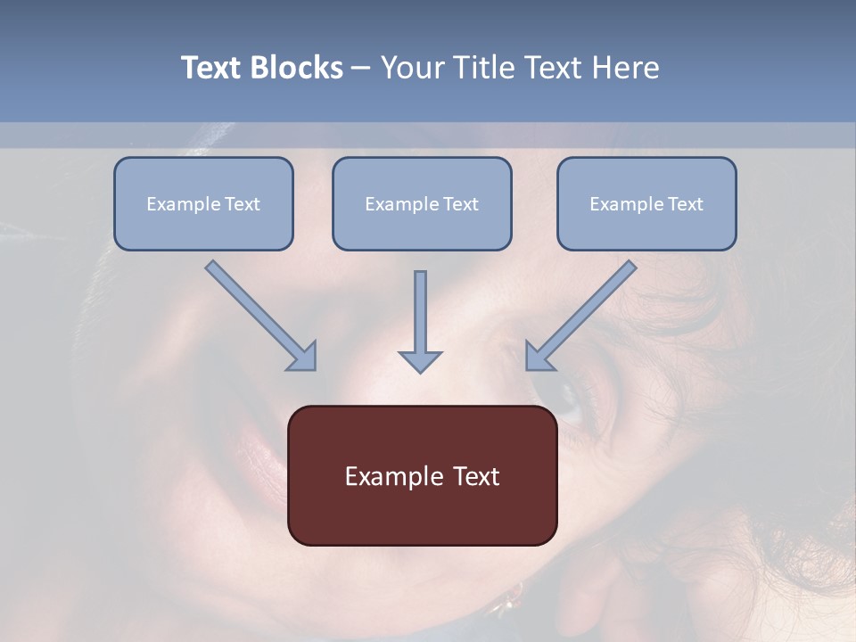 A Woman Is Smiling While Leaning Against A Wall PowerPoint Template