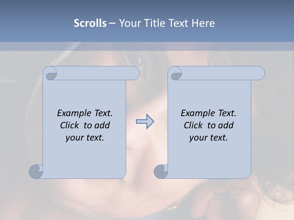 A Woman Is Smiling While Leaning Against A Wall PowerPoint Template