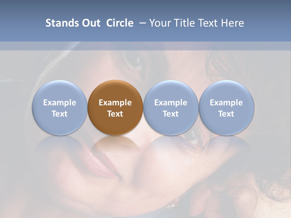 A Woman Is Smiling While Leaning Against A Wall PowerPoint Template